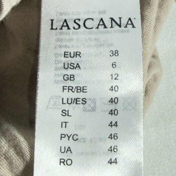 Lascana Stylish Halter Dress in Cream and Pink. Size 6 - Picture 2 of 5